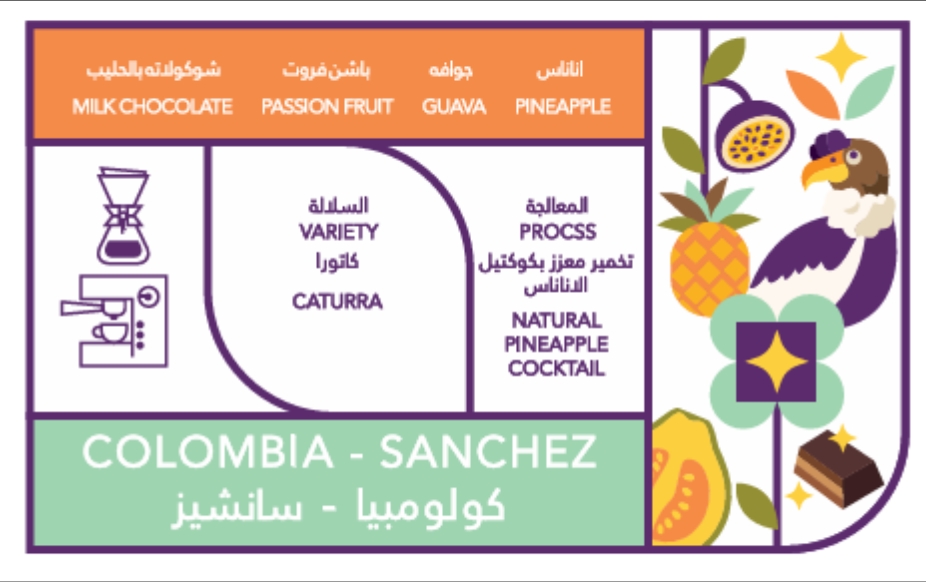 كافيين باتش - كولومبيا - سانشيز  تاريخ التحميص 26/3/2026