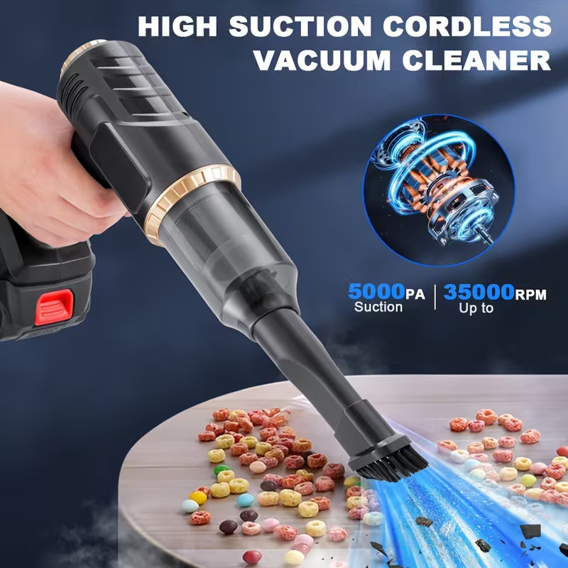 مكنسة كهربائية يدوية مع بطارية شحن شفط AMH