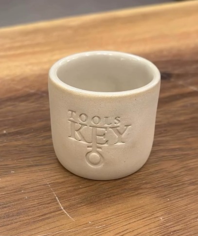 Handmade espresso cup by key Tools